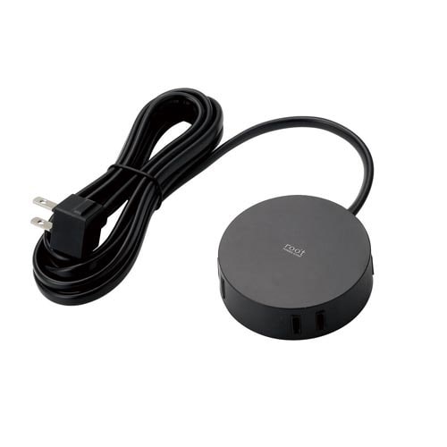 デザインタップ 丸型 4個口 2.5m ブラック