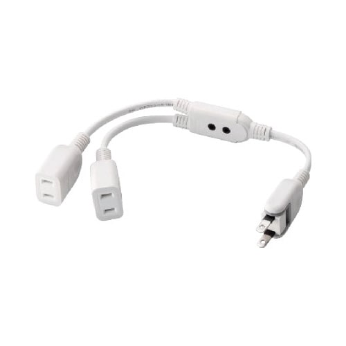 ACアダプタを2個繋げるケーブル 0.2mホワイト