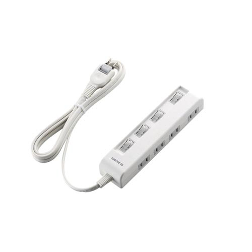 省エネタップ 個別スイッチ 横挿し 4個口 2m