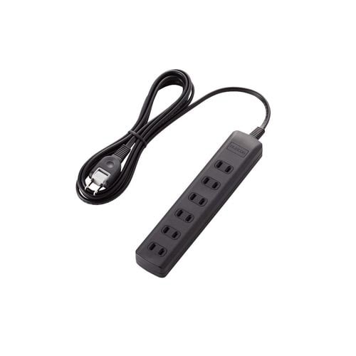 雷ガードタップ 6個口 2.5m ブラック