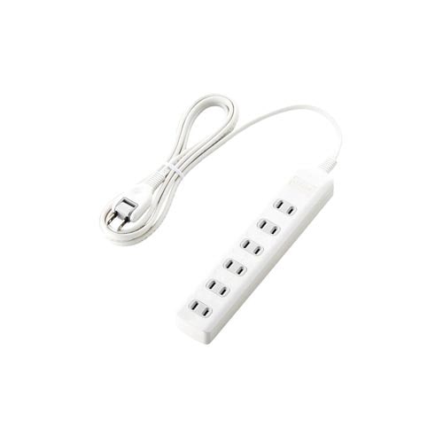 雷ガードタップ 6個口 2.5m ホワイト