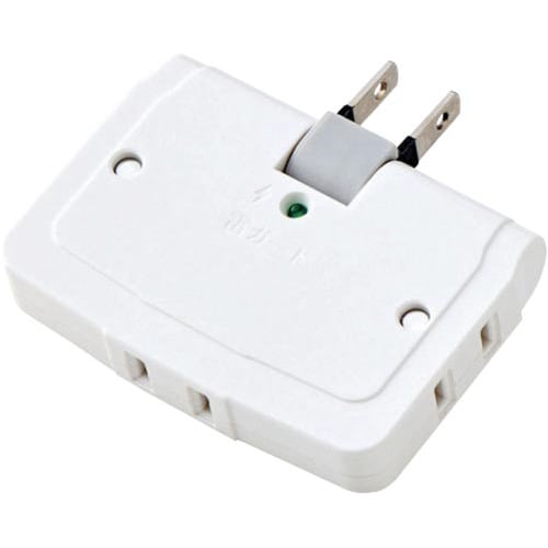 コーナータップ 雷ガード 3個口 ホワイト