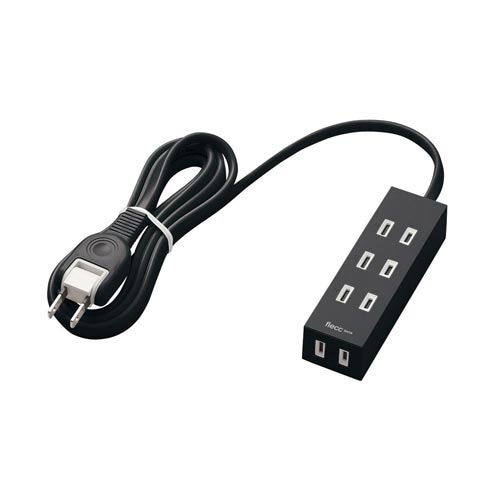 シャッタータップ 4個口 2.0m ブラック