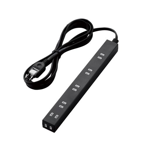 広々タップ 雷ガード 6個口 3.0m ブラック