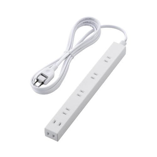 広々タップ 雷ガード 6個口 3.0m ホワイト