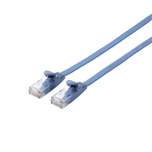 LANケーブル カテゴリ6 フラット20m ブルー
