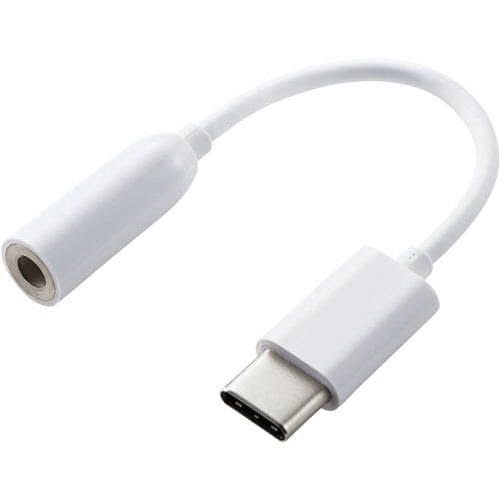 イヤホンヘッドホン用USBTypeC変換ケーブル白
