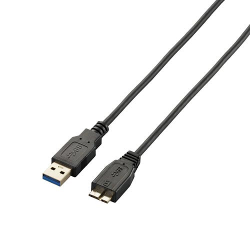 USB3.0microBケーブル スリム1.5m黒