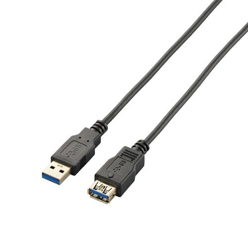 USB3.0ケーブル A−A延長 スリム 2m 黒