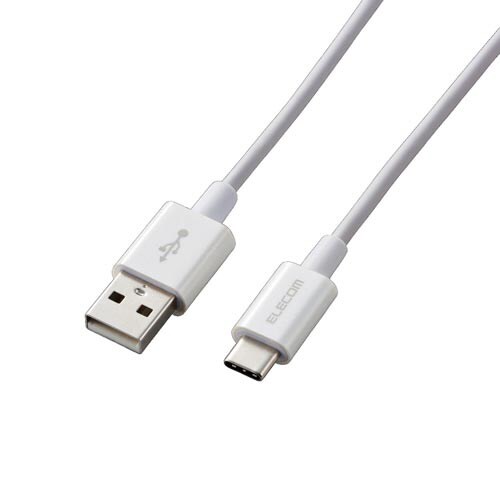 USB A−Cやわらか耐久ケーブル 1.2m 白