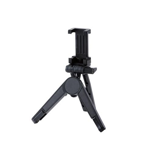 スマホ用コンパクト三脚 折りたたみタイプ ブラック