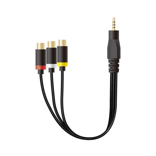 ストレート型ミニピンプラグ4極−RCA変換ケーブル