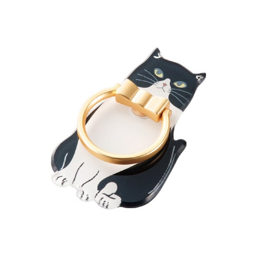 スマホ用フィンガーリング/ハチワレネコ