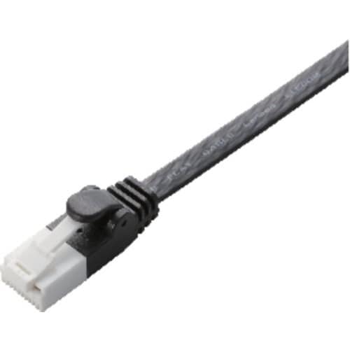 CAT6フラットLANケーブル/5m/ブラック