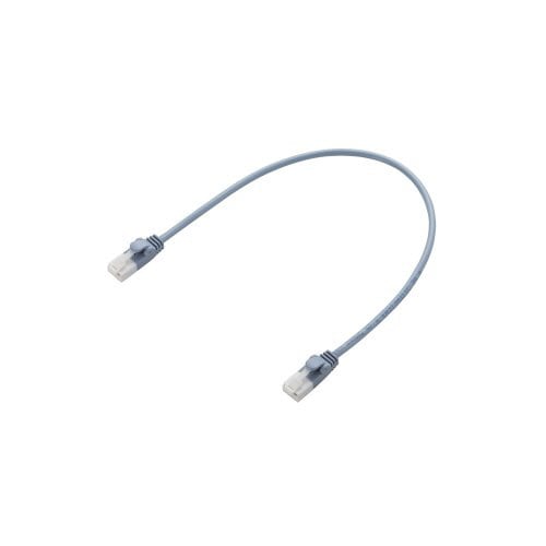 CAT6やわらかLANケーブル/0.3m/ブルー