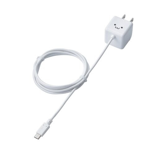 AC充電器/microB/1.5m/1.8A/顔