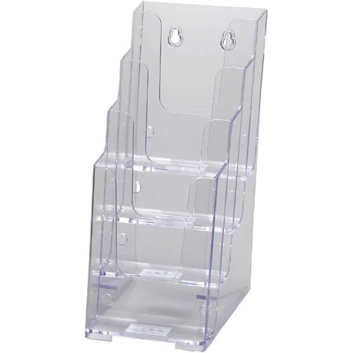 カタログスタンド A4三つ折り 4段 クリア10個