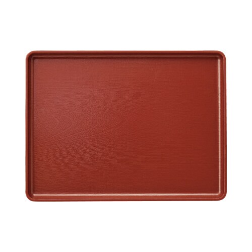 抗菌トレー 42cm 茶塗長角盆