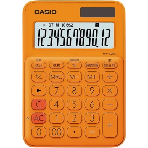 カラフル電卓MW−C20C−RG オレンジ