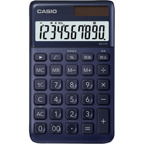 スタイリッシュ電卓 手帳型 ネイビー