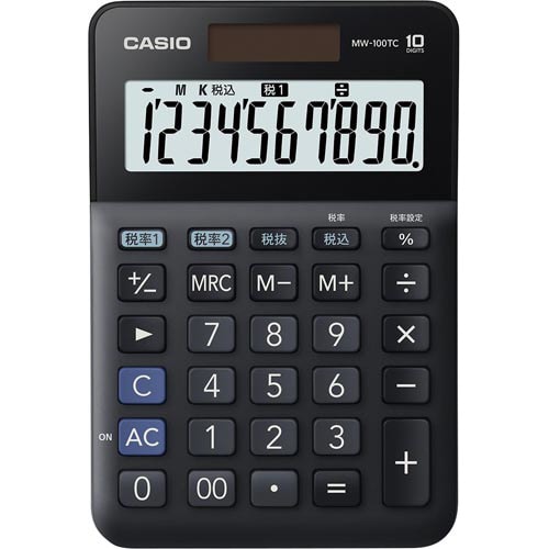 W税率電卓ミニジャスト MW−100TC−BK−N