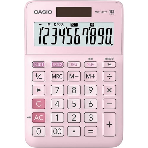 W税率電卓ミニジャスト MW−100TC−PK−N