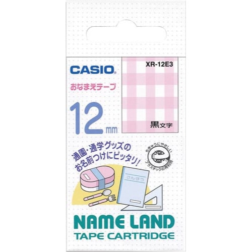 ネームランド おなまえテープ チェック柄 12mm