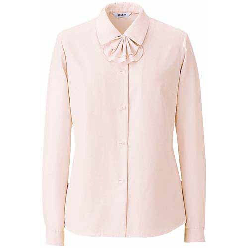 長袖ブラウスリボン付 35716 ピンク 19号