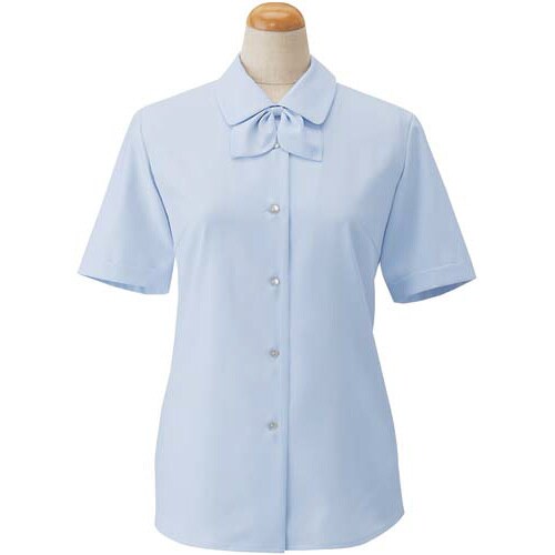 半袖ブラウス 36002 サックス 17号