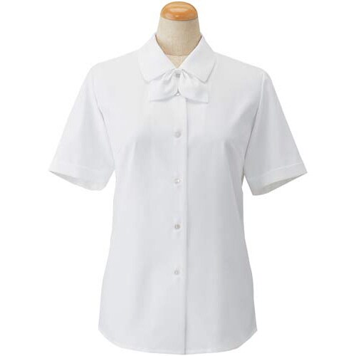 半袖ブラウスリボン付 36008 ホワイト17号