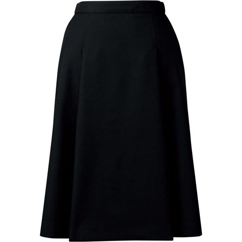 脇ゴムソフトプリーツスカート ブラック 21号