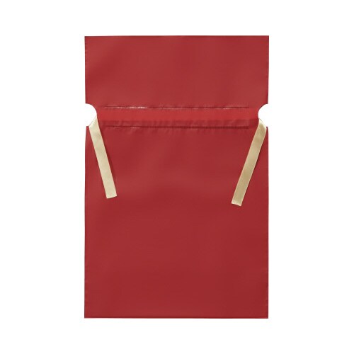 梨地ポリ巾着袋(底マチ付) レッド M 20枚