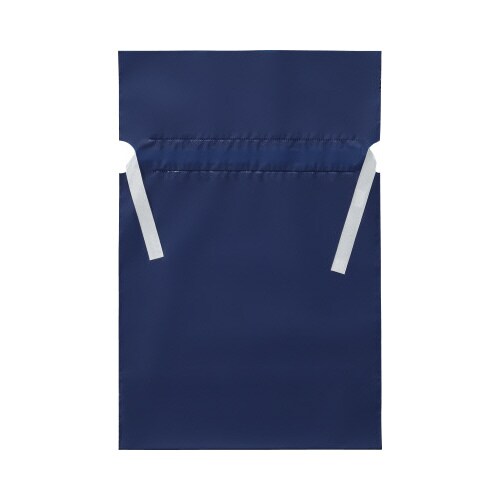 梨地ポリ巾着袋(底マチ付) ネイビー M 20枚