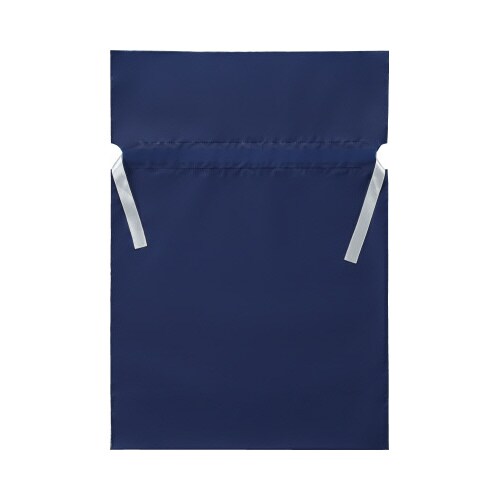 梨地ポリ巾着袋(底マチ付) ネイビー L 20枚