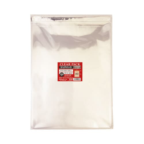 OPP袋テープ付アルミ剥離A3用 100枚×10