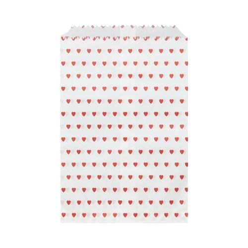 純白 平袋 ハート 5号 100枚入