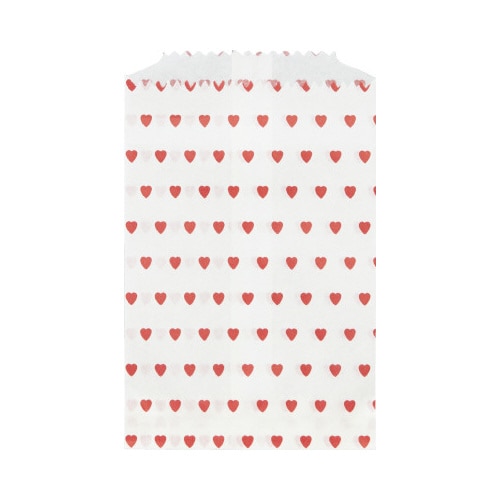 純白 平袋 ハート 8号 100枚入