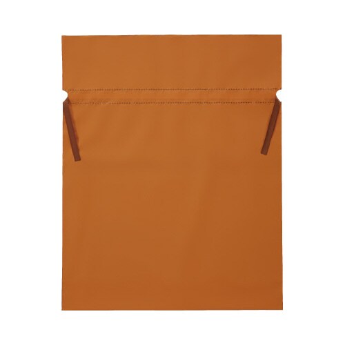 梨地ポリ巾着袋(底マチ付) オレンジ LL 20枚