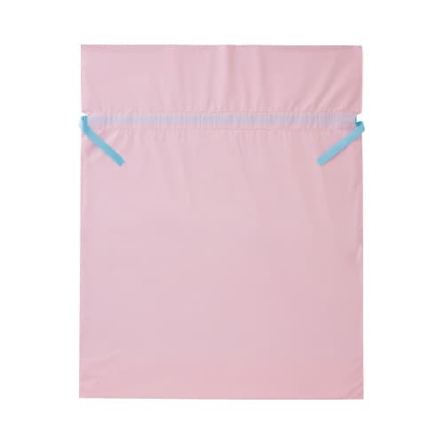 梨地ポリ巾着袋(底マチ付) ピンク LL 20枚