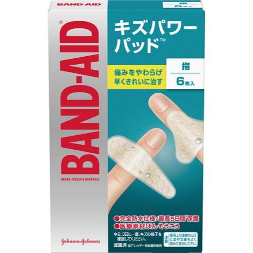 医≫バンドエイドキズパワーパッド指用2サイズ6枚入