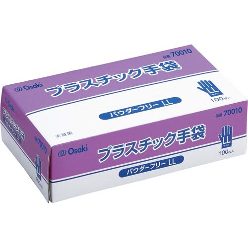 オオサキプラスチック手袋PF LL 100枚入×4