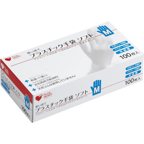 プラスチック手袋 ソフトPF M 100枚入×3