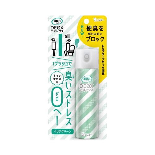 消臭力DEOXトイレ用スプレー クリアグリーン×4