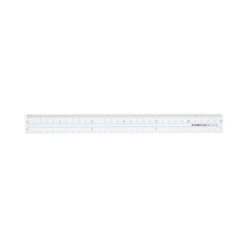 直線定規 アクリル製 両側目盛付き 30cm
