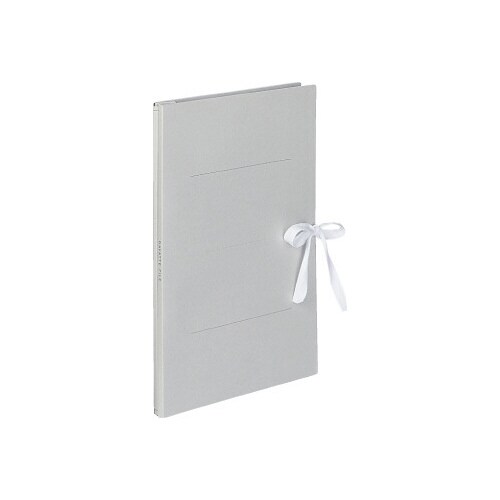 ガバットファイル(紙製) A4縦 紐付 灰