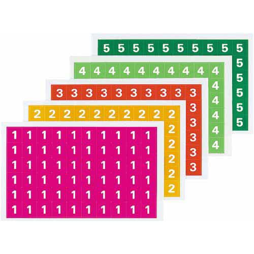 ナンバーシールミックスハード1から5 5種300片