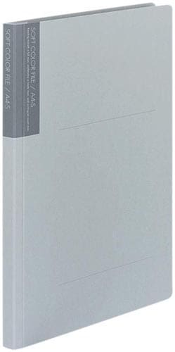 ソフトカラーファイル A4縦 グレー 10冊