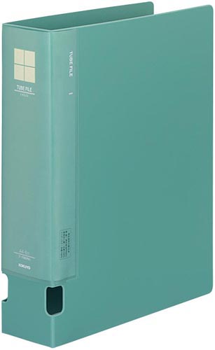 チューブファイルPP緑A4縦背幅74mm 4冊