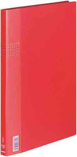 レターファイルEX A4縦12mmとじ 赤 10冊