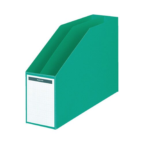 ファイルボックスA4横仕切・底板付 収容80mm緑